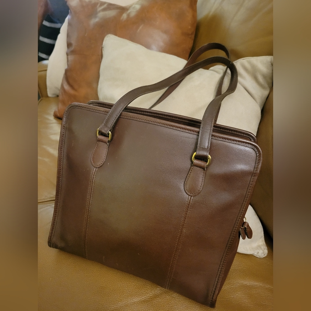 Coach Leather Zippered Tote - Picture 2 of 11
